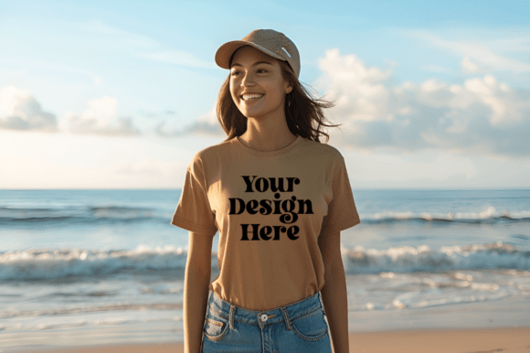 Download Gildan 5000 Crewneck Women Tshirt Mockup - Premium Resources