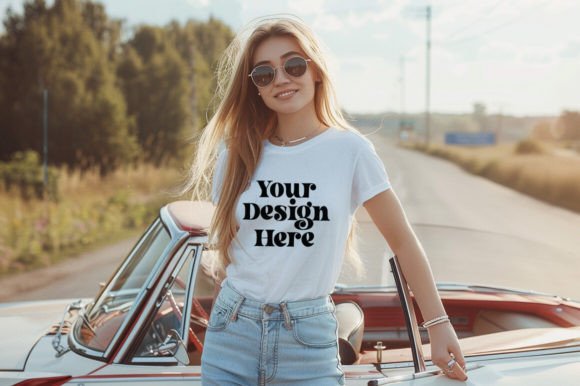 Download Gildan 5000 Women T Shirt White Mockup - Premium Resources