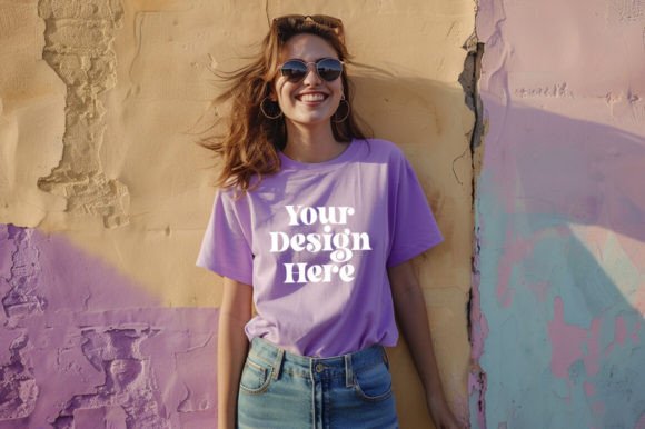 Download Gildan 5000 Crewneck Women Purple Tshirt - Premium Resources