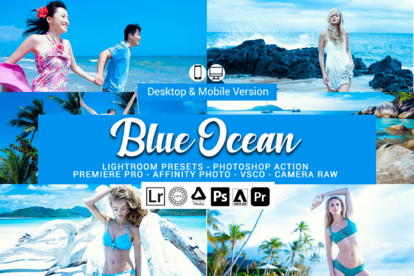 Download 20 Blue Ocean Presets,Photoshop Actions - Ocean presets Collection