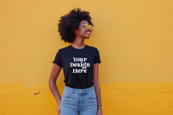 Download Black Gildan 5000 Women Tshirt Mockup - Premium Resources