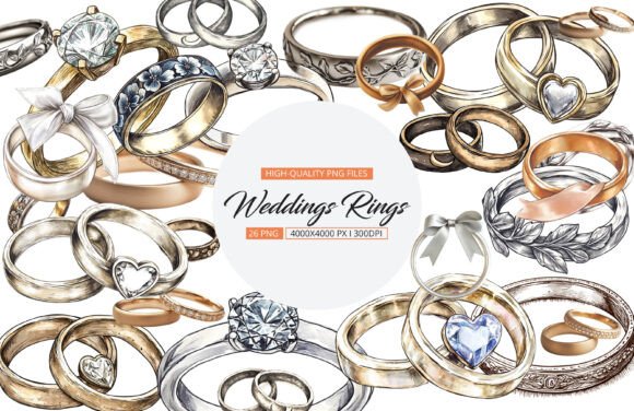 Download Weddings Rings Clipart - Weddings Collection
